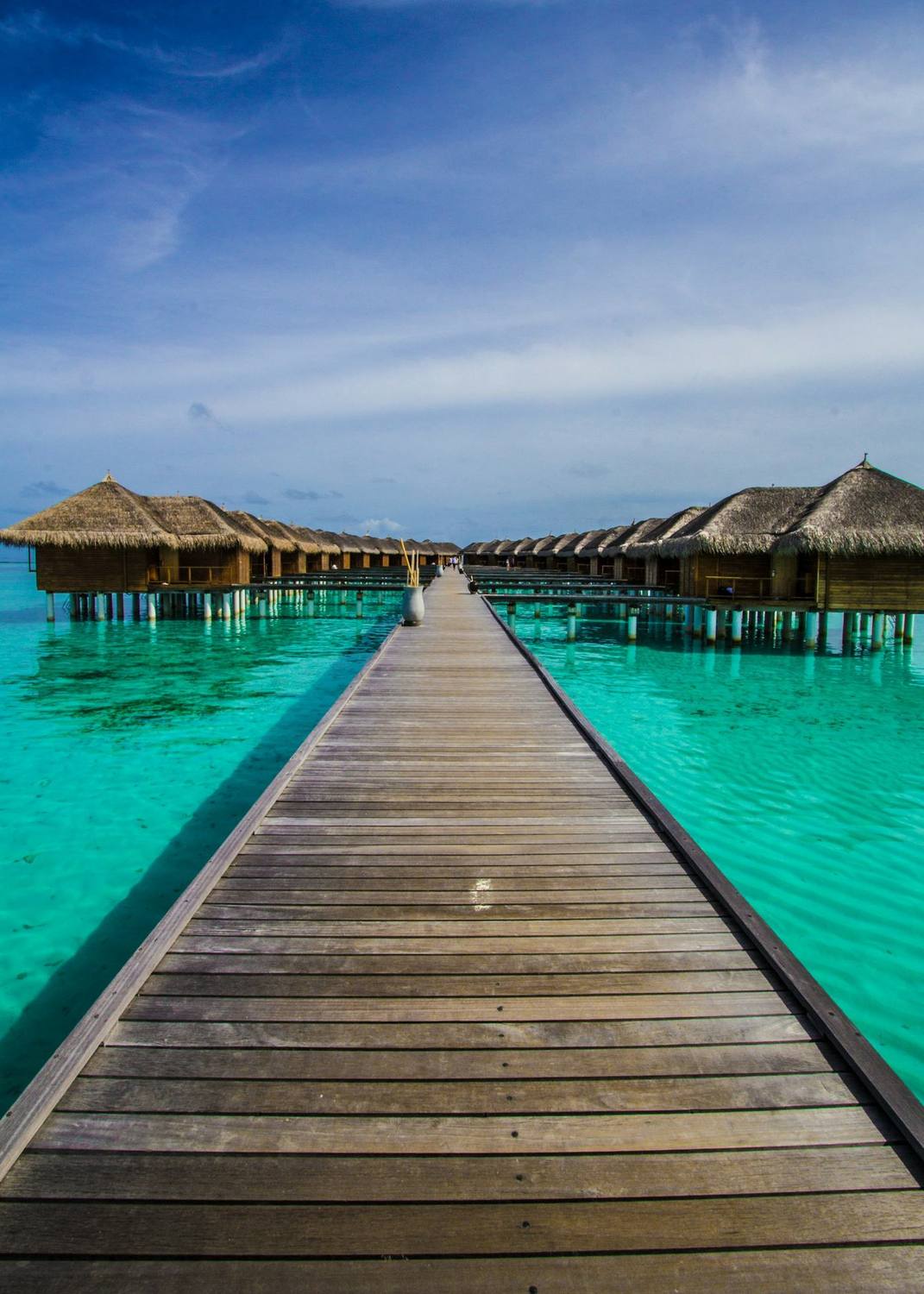 Boardwalk to villas